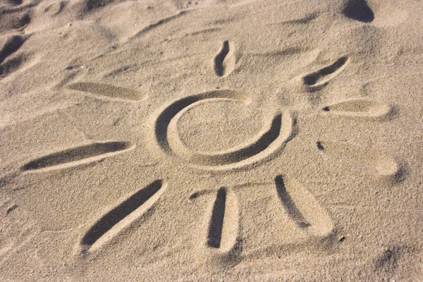 Symbol Slunce Písku — Stock fotografie