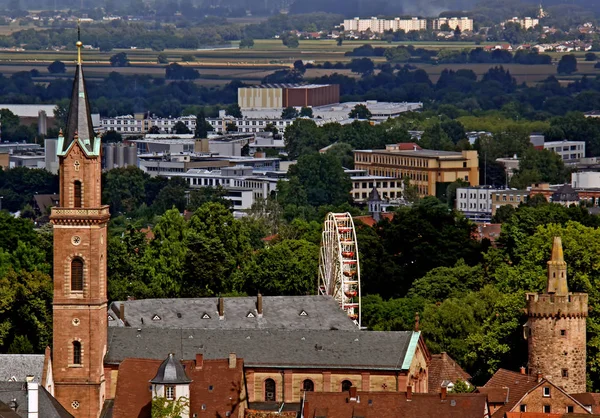 Weinheim Der Badener Bergstraße Zum Kirchenfest August Nturm Der Lawrence — Stockfoto