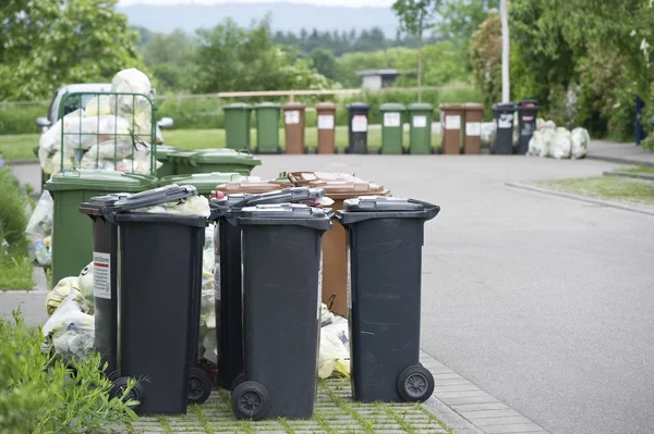 Cestino Della Spazzatura Nel Parco — Foto Stock