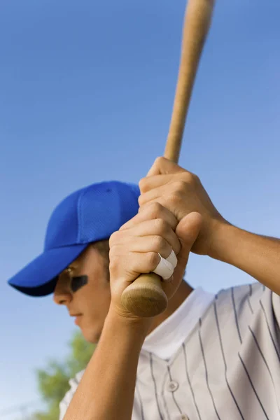 Baseball Ütő Várja Dobást — Stock Fotó