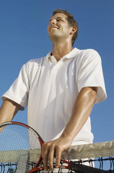 Jugador Tenis Net — Foto de Stock