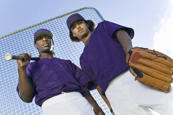 Jugadores Béisbol Uniforme Antes Del Juego — Foto de Stock