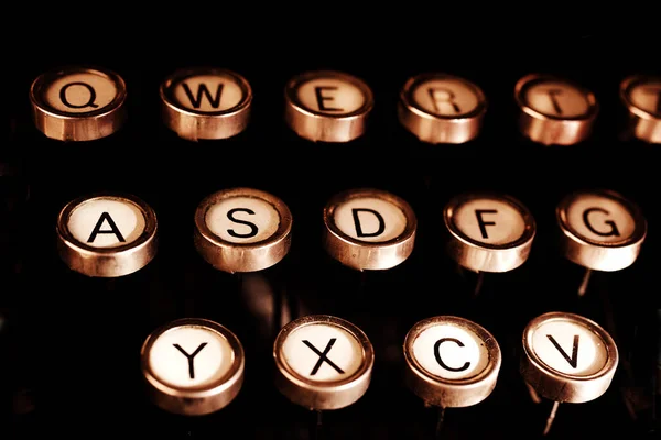 Chaves Uma Velha Máquina Escrever — Fotografia de Stock