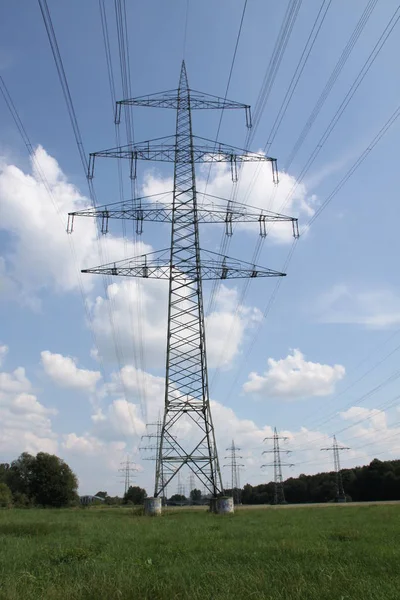 Poteaux Électriques Haute Tension — Photo