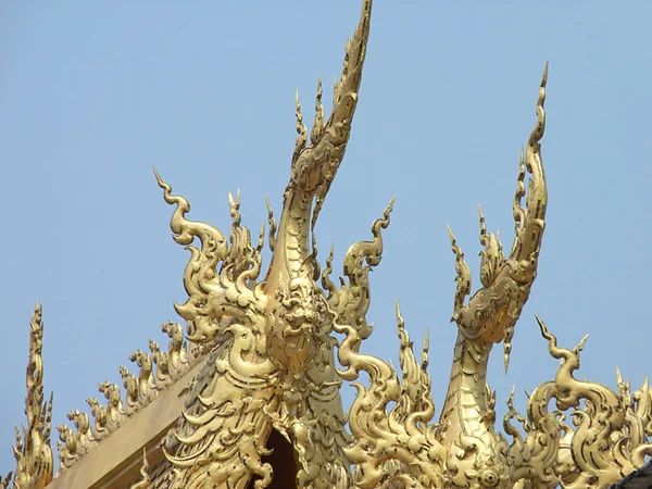 Escultura Dragão Templo Tailândia — Fotografia de Stock