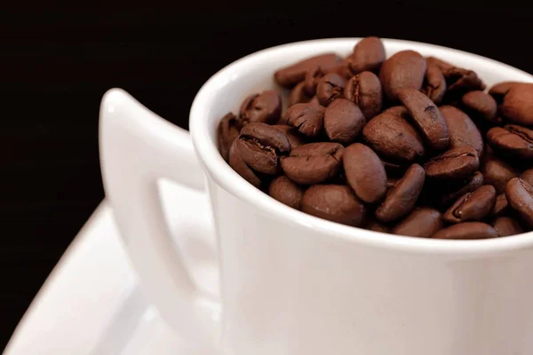 Kávébab Háttérben Közelről — Stock Fotó