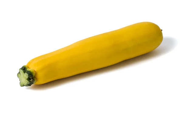 Gele Courgette Geïsoleerd Wit — Stockfoto