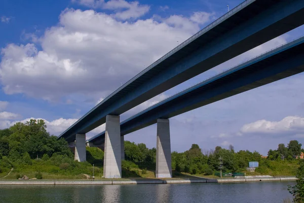 Vista Panoramica Dell Architettura Della Struttura Del Ponte — Foto Stock