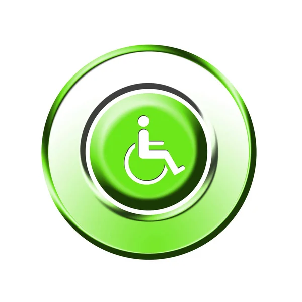 Graphic Disabled Button Illustration — Stock Photo, Image