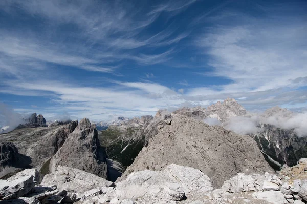 Живописный Вид Величественные Доломиты Пейзаж Италия — стоковое фото
