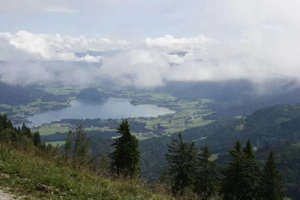 Panoramisch Uitzicht Prachtig Landschap Met Bergketen — Stockfoto