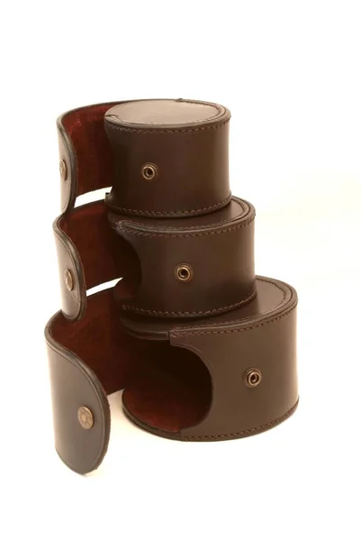 Leather Reel Holders Fly Fishing — Stock Photo, Image