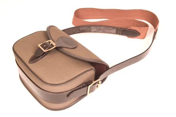 Canvas Leather Cartridge Bag Shooting — Stock Photo, Image