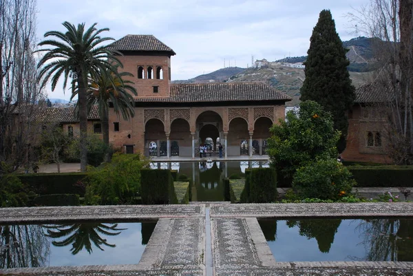 Tuin Het Alhambra Granada Andalusië Spanje — Stockfoto