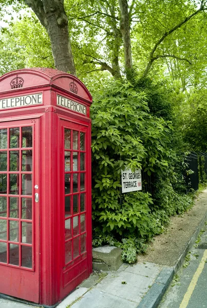 Boîte Téléphonique Rouge Sur Primrose Hill Londres — Photo