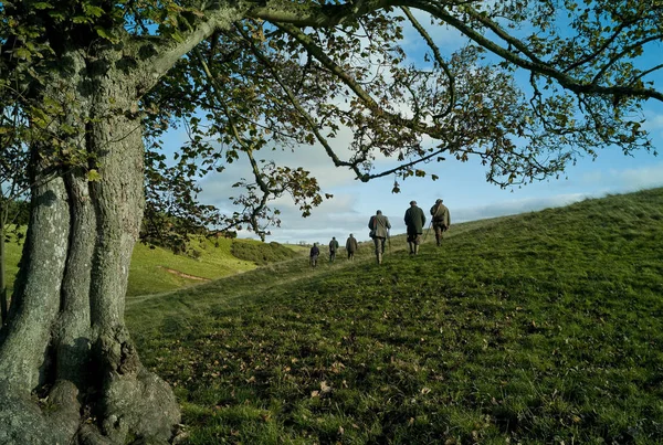 Caçadores Grupo Berwickshire Escócia — Fotografia de Stock