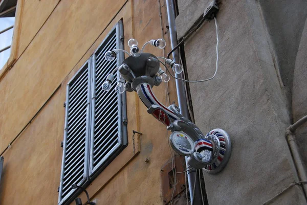 Luzes Rua Exterior Edifício Siena Toscana Itália — Fotografia de Stock