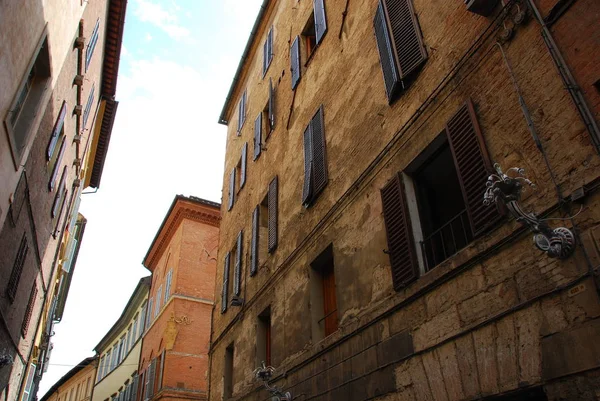 意大利托斯卡纳锡耶纳的建筑立面 — 图库照片
