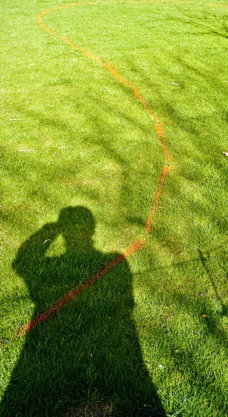 Shadow Photpher Outline Hyde Park London — стокове фото