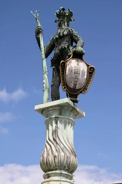 Brunnenfigur Wilder Mann Salzburg Állam — Stock Fotó