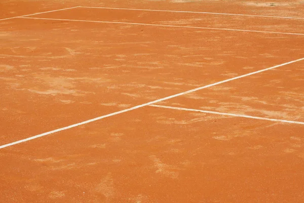 Teniszpálya Piros Vonallal — Stock Fotó