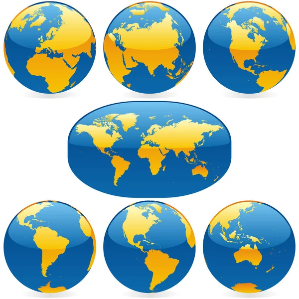 Colored World Maps Geography — Stock Photo, Image