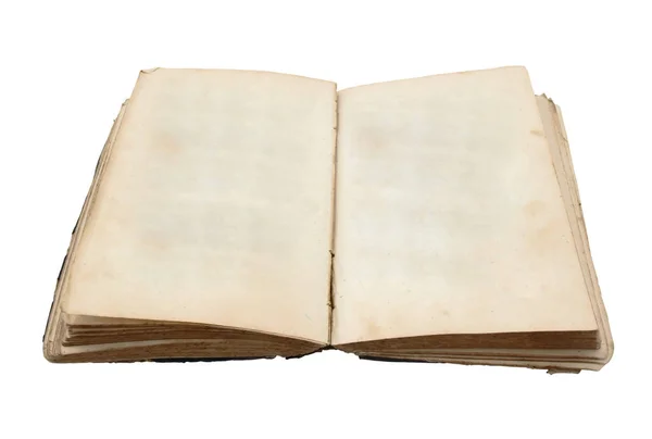 Vecchio Libro Aperto Vuoto — Foto Stock