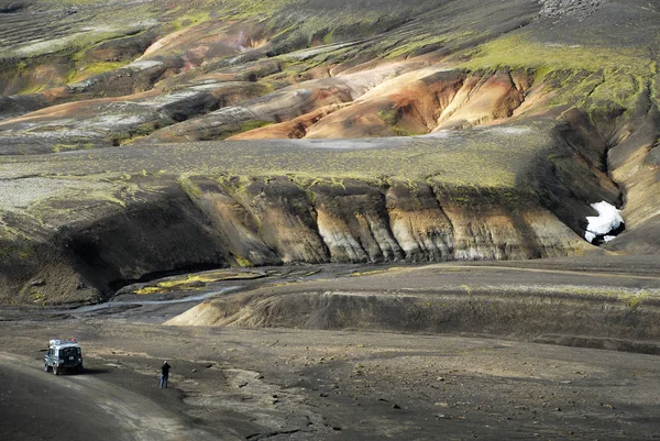 Ісландський Ландшафт Геологічна Ерозія — стокове фото