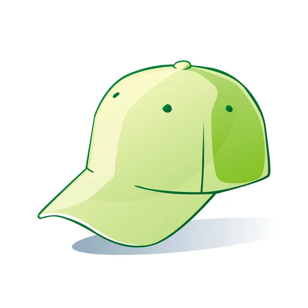 白地に隔離された緑の野球帽 — ストック写真