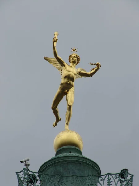 Estátua Liberdade Cidade Riga Latvia — Fotografia de Stock