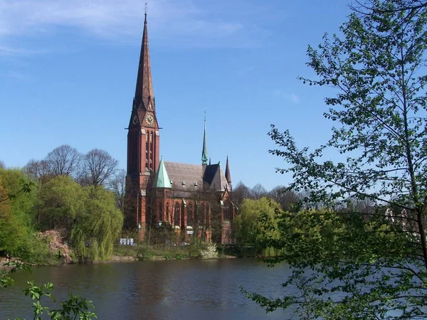 Hamburg Gertrud Εκκλησία Πάρα Πολύ — Φωτογραφία Αρχείου