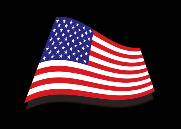 Usa Stars Und Streifen Schwarze Flagge — Stockfoto