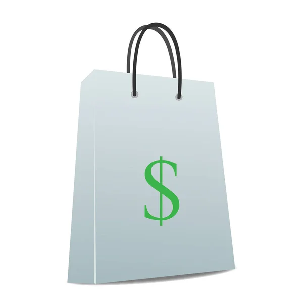 1ドル札のショッピングバッグのイメージ — ストック写真