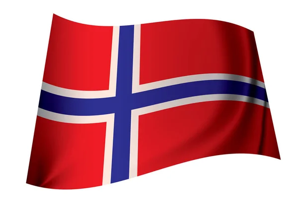 背景为挪威国旗 — 图库照片