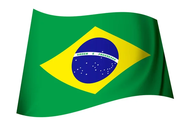 Vlag Van Brazilië — Stockfoto