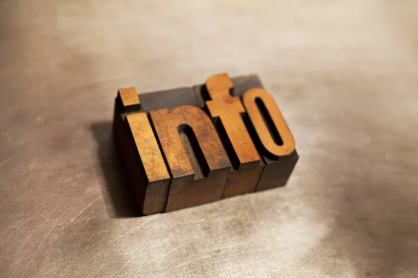 Info Wooden Letters — Stock Photo, Image
