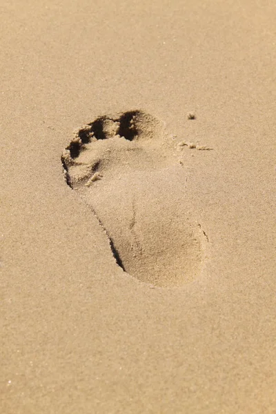 Empreintes Pas Dans Sable — Photo