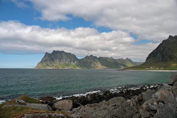 Küste Bei Utakleia Norwegen — Stockfoto