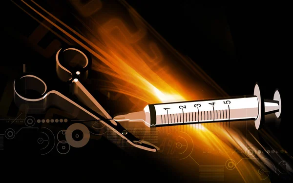 Surgical Scissor Syringe — Stock Photo, Image