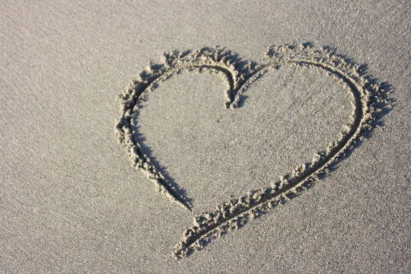 Heart Sand Sardinia Italy — Stock Photo, Image