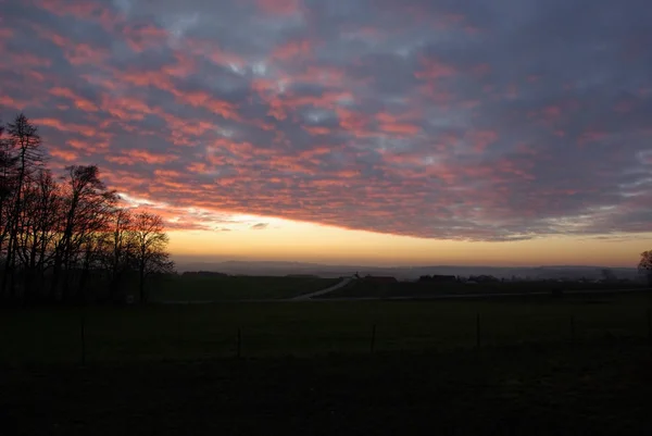 Belle Vue Sur Ciel Coucher Soleil — Photo