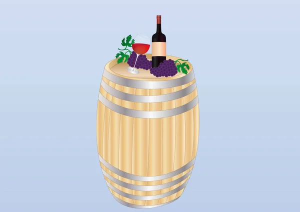Бутылка Вина Стакан Грозди Винограда — стоковое фото