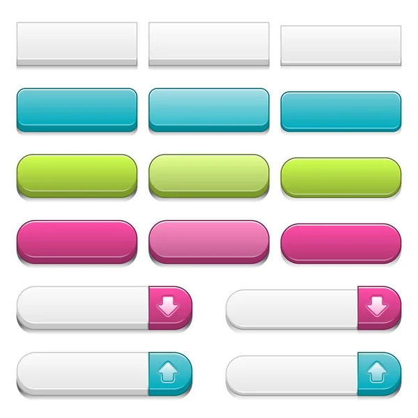 Botão Colorido Web Modelo Ícone — Fotografia de Stock