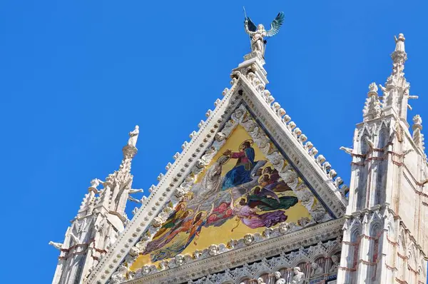 Fachada Catedral Siena Tuscany — Foto de Stock