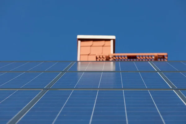 Solární Energie Ekologické Solární Články Zelená Elektřina — Stock fotografie