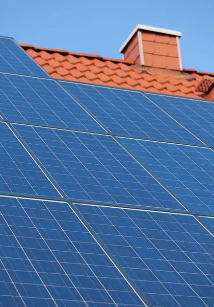 Energía Solar Ecológica Células Solares Electricidad Verde — Foto de Stock