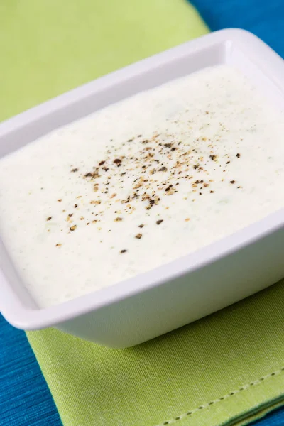 Cetriolo Con Tomaia Yogurt — Foto Stock