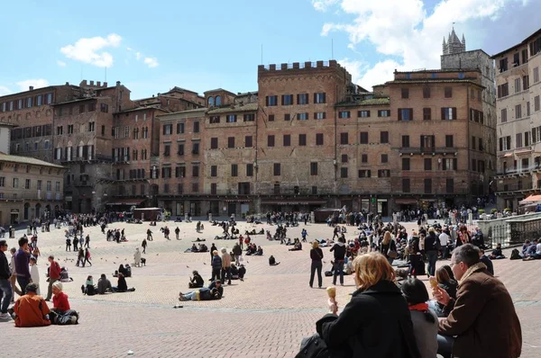 Siena Piazza Del Campo — Stock Photo, Image