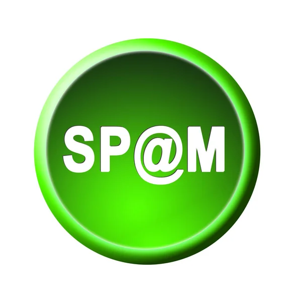 Spam Button Graphic Illustration — Stock Photo, Image