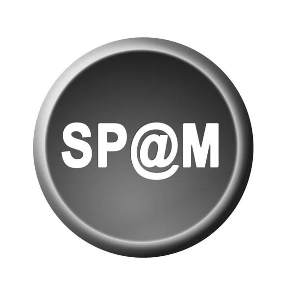 Spam Button Graphic Illustration — Stock Photo, Image